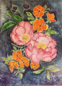 Painting of a bunch of flowers