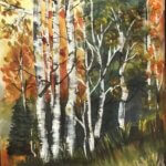 Among the Birches 11x14 -frame 14x17 $75 - ARLETTE TWEDT Among the Birches 11x14 -frame 14x17 $75 - ARLETTE TWEDT