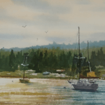 Watercolor painting by Charlie Hopkins