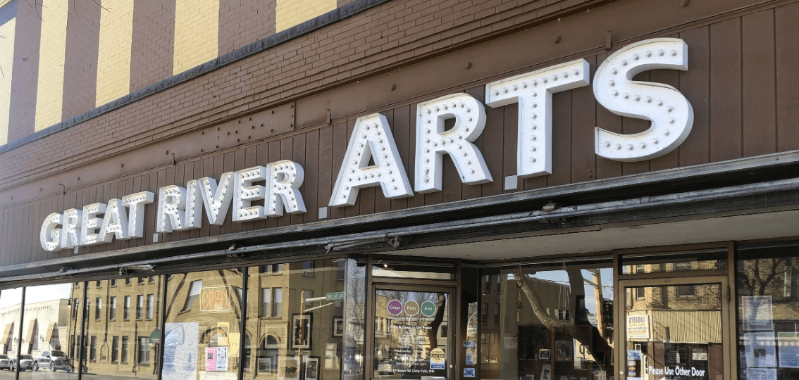 Great River Arts storefront, Little Falls, MN