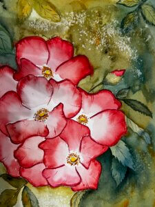 Painting of English roses