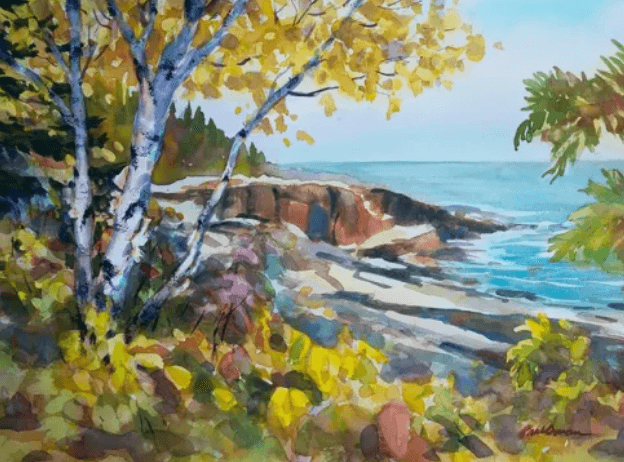 Watercolor painting by Paul Oman